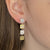 4 Tab Textured Earrings with White Lab Diamond
