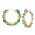 Emerald and Gold Hoops