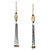Spinel and Gold Mixed Metal Earrings with Tassels