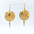 Acid Etched Disk Gold Earrings with Spike