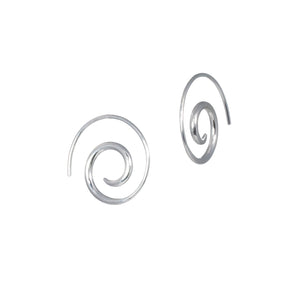 Swirl Hoops Sterling Silver