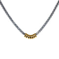 Gold Ringlets on Woven Chain - Q Evon Fine Jewelry