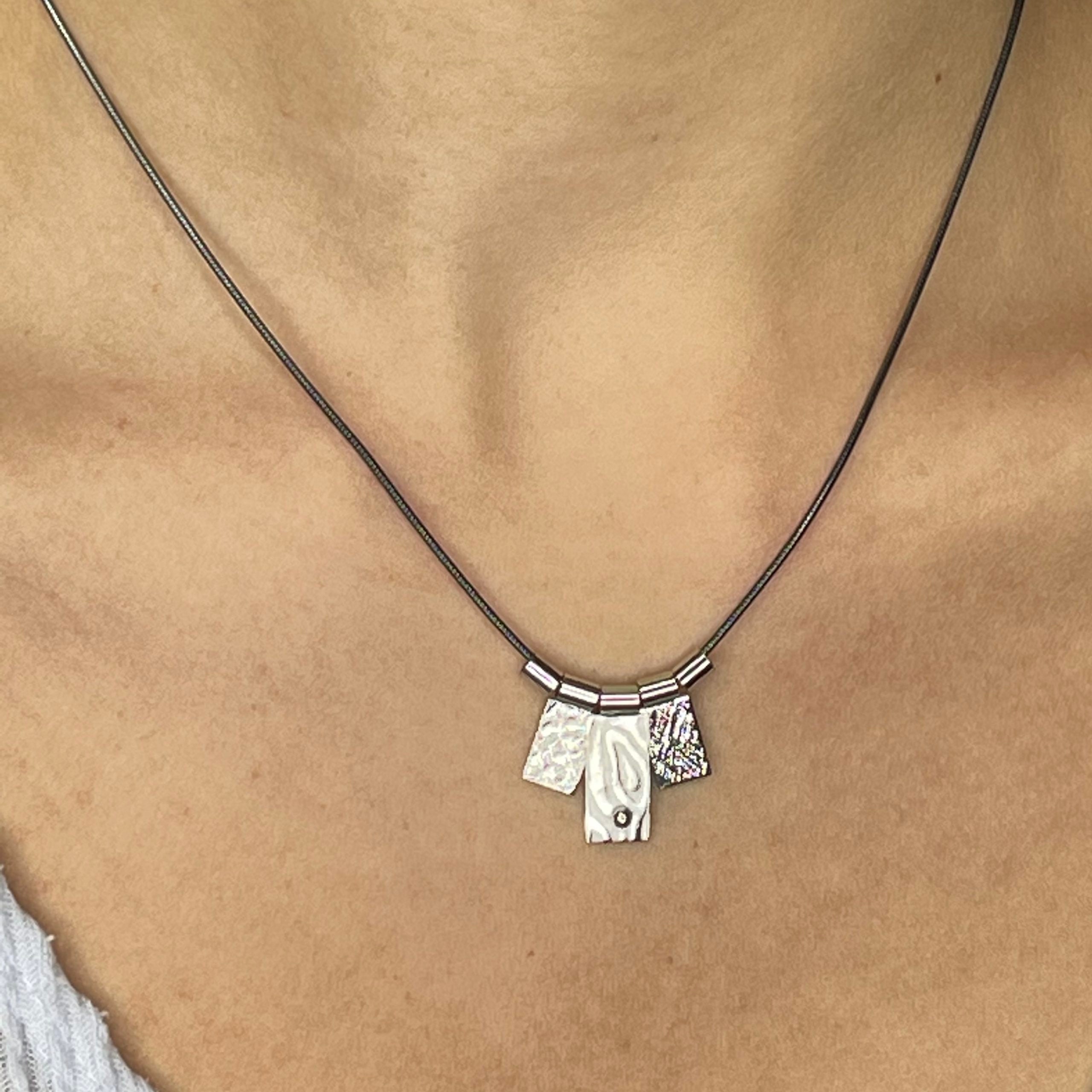 3 Tab Necklace - Silver