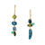 14k Gold Chrysocolla & Mixed Stone Earrings