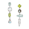 Pearl & Peridot Silver Earrings - Q Evon Fine Jewelry