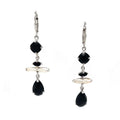 Sterling Silver Dangle Earrings with Pearl and Spinel - Q Evon Fine Jewelry