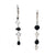 Sterling Silver Dangle Earrings with Spinel and White Topaz