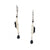Sterling Silver Dangle Earrings with Spinel and Pearl