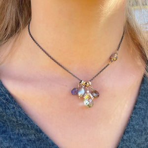 Cool Tone Gemstone Necklace