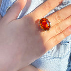 14k Crown Citrine with White Diamonds - Q Evon Fine Jewelry