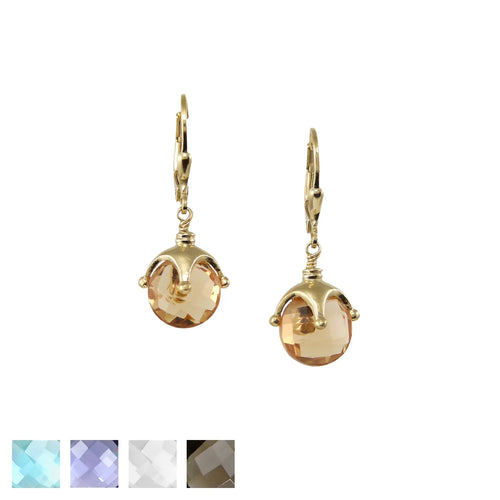 Jester Cap Earrings - Small, Gold - Q Evon Fine Jewelry