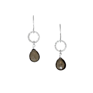 Tiny Hammered Earrings - Silver