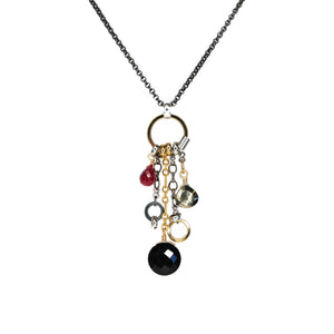 Pyrite Long Drop Pendant