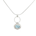 Twisted Silver Oval Pendant - Q Evon Fine Jewelry