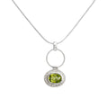 Twisted Silver Oval Pendant - Q Evon Fine Jewelry