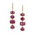 Rose Cut Ruby Slice Earrings in 14K Gold