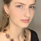 Circle of Fire - 14k Gold and Ruby Earrings - Q Evon Fine Jewelry
