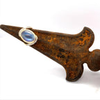 14k Gold Moonstone Ring with White Diamonds - Q Evon Fine Jewelry