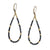 14k Gold Bead and Black Diamond Earrings