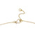 3 Stone Petal Pendant Blue Topaz - 14k Gold with White Diamond, Small