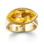 14k Citrine Ring with White Diamond accents