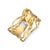 14k & White Diamond Edge Ring
