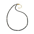 14k Large Black Diamond Faceted Bead Necklace - Q Evon Fine Jewelry
