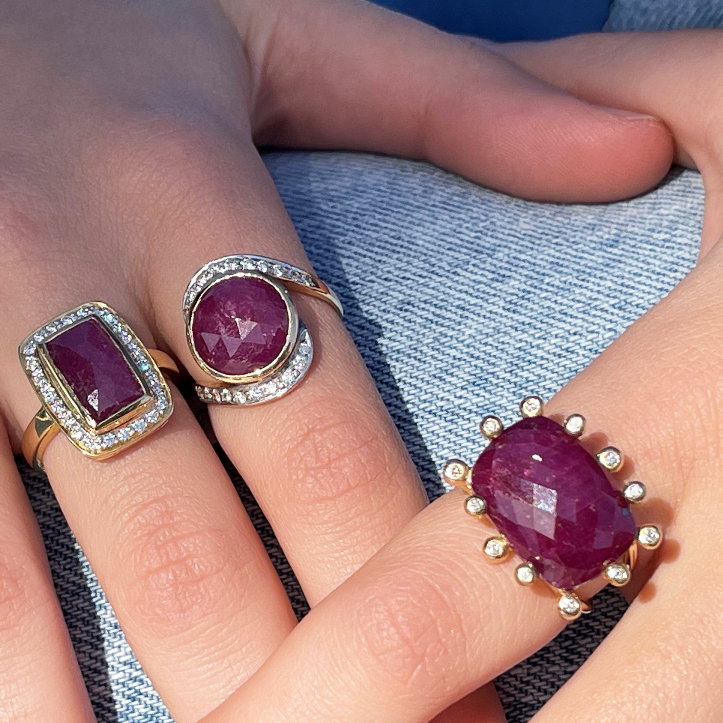 Ruby outlet ring diamond