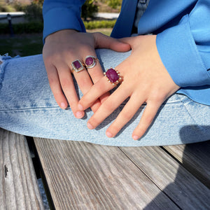 Ruby and White Diamond 14k Ring