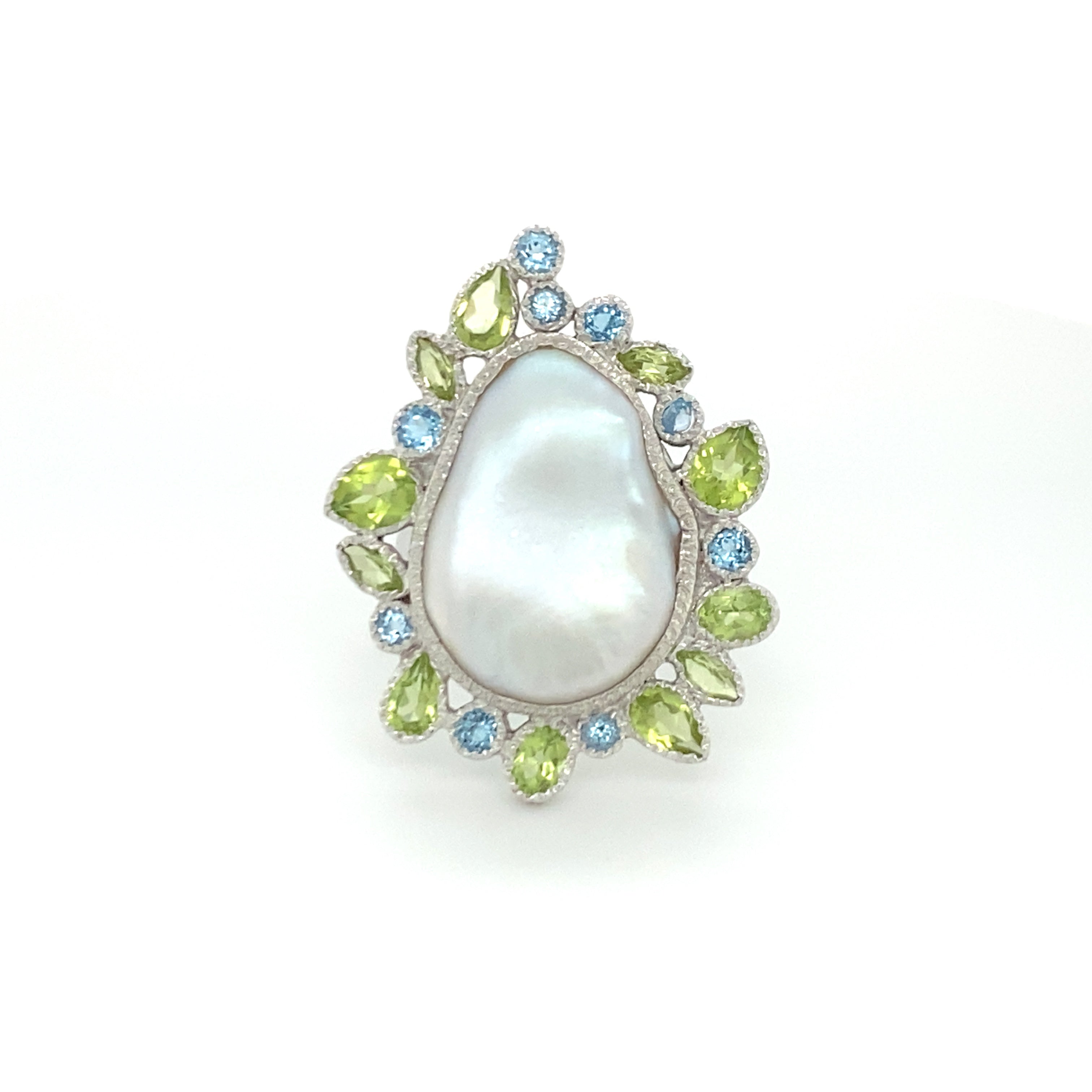 Dream of Moorea - Silver and Baroque Pearl Ring