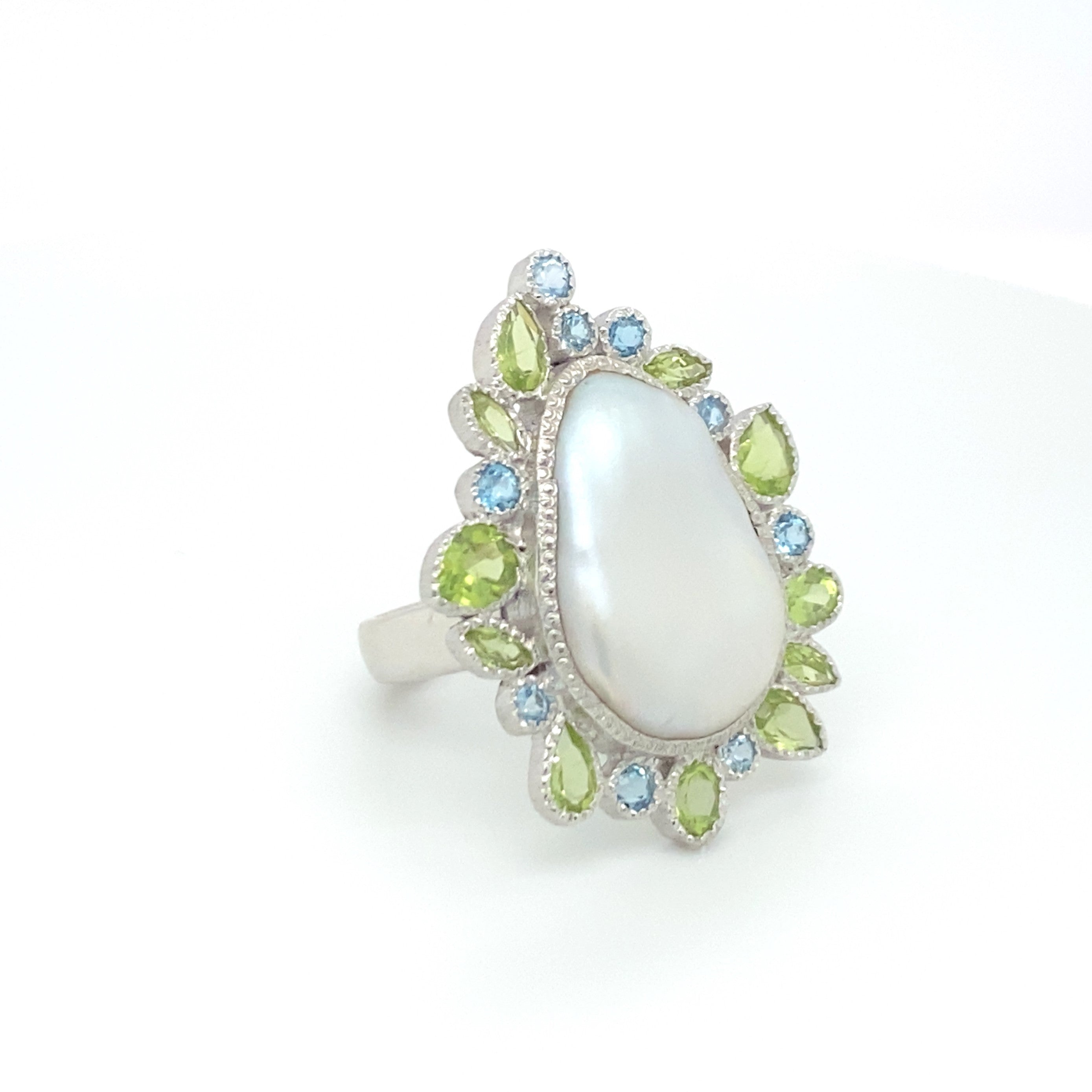 Dream of Moorea - Silver and Baroque Pearl Ring