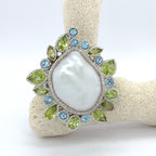Dream of Moorea - Silver and Baroque Pearl Ring