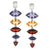 Iolite East West Marquise Silver White Rhodium Earrings