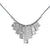 9 Tab Silver Necklace with White Sapphire