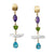 18K Vermeil Amethyst Peridot Blue Topaz and Pearl