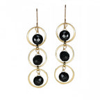 Triple Gems in Forged Circles - Black Onyx