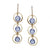Triple Gems in Gold Forged Circles - Iolite
