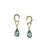 Gold Spirals with Teal Fluorite