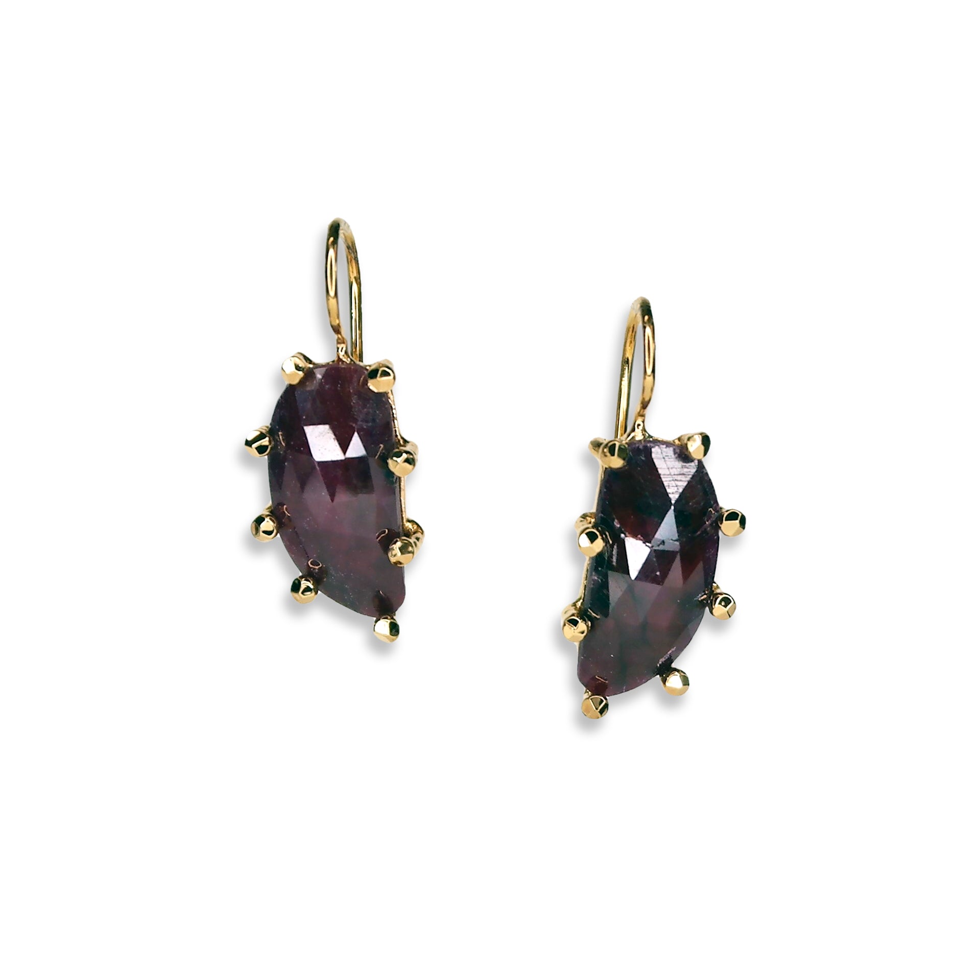 Deep Red Sapphires, Small Gold