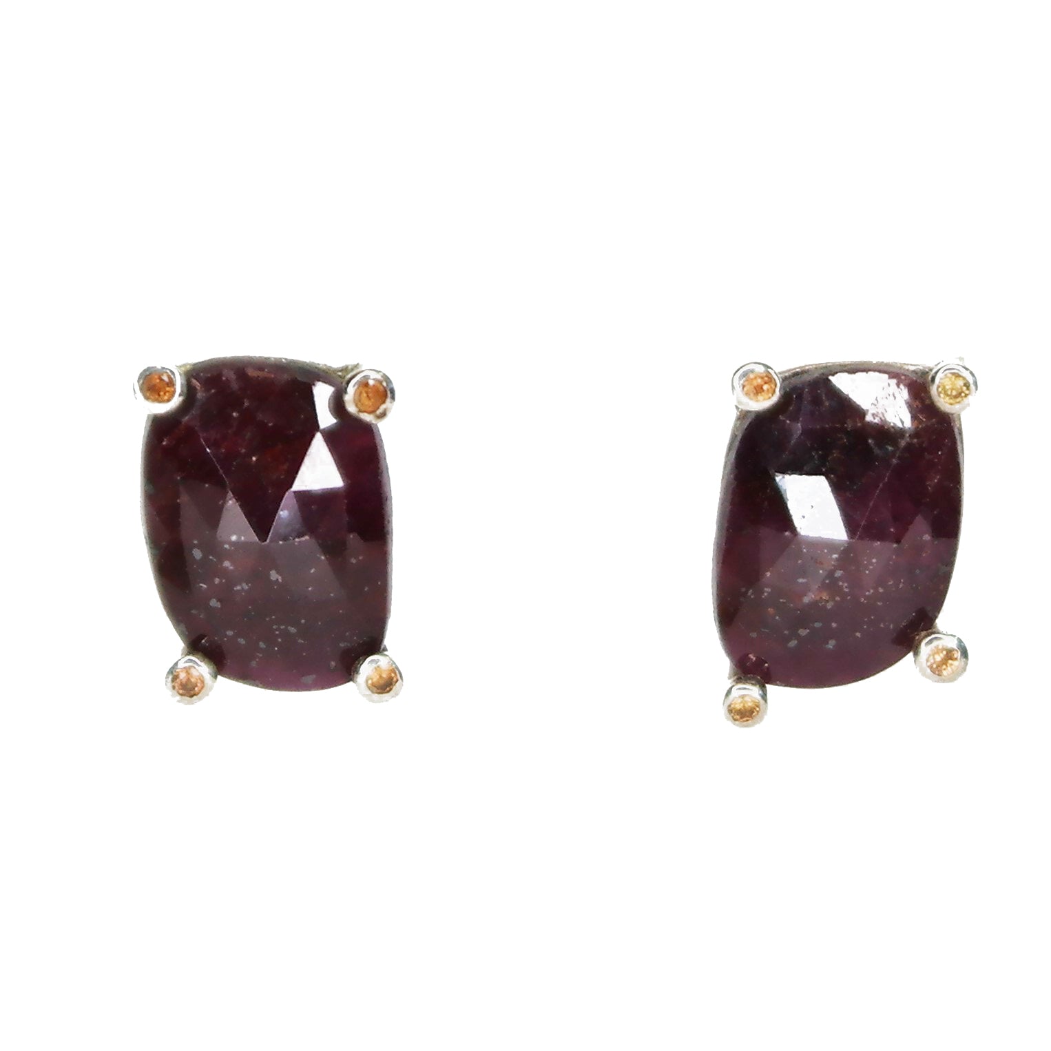 Deep Red Rose Cut Sapphires