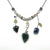 3 Stick Emerald & Blue Sapphire Necklace