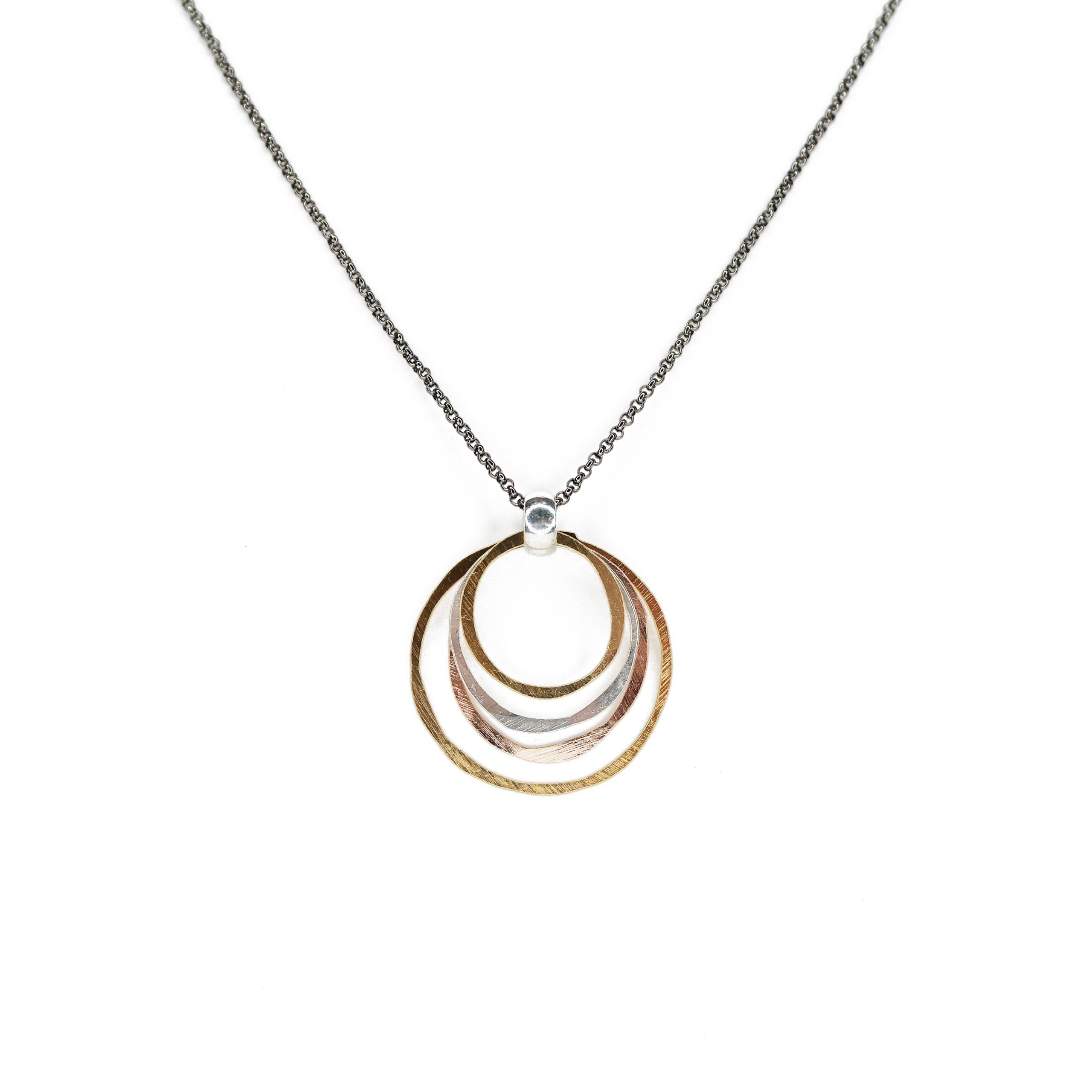 Forged Mixed Metal Circles, Medium