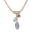 3 Stone Petal Pendant - Gold Iolite Cools