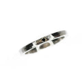 Hammered Silver Band with Black Diamond - Q Evon Fine Jewelry