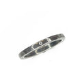 Hammered Silver Band with White Diamond - Q Evon Fine Jewelry