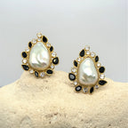 14K Spinel and Baroque Pearl Earrings - Q Evon Fine Jewelry