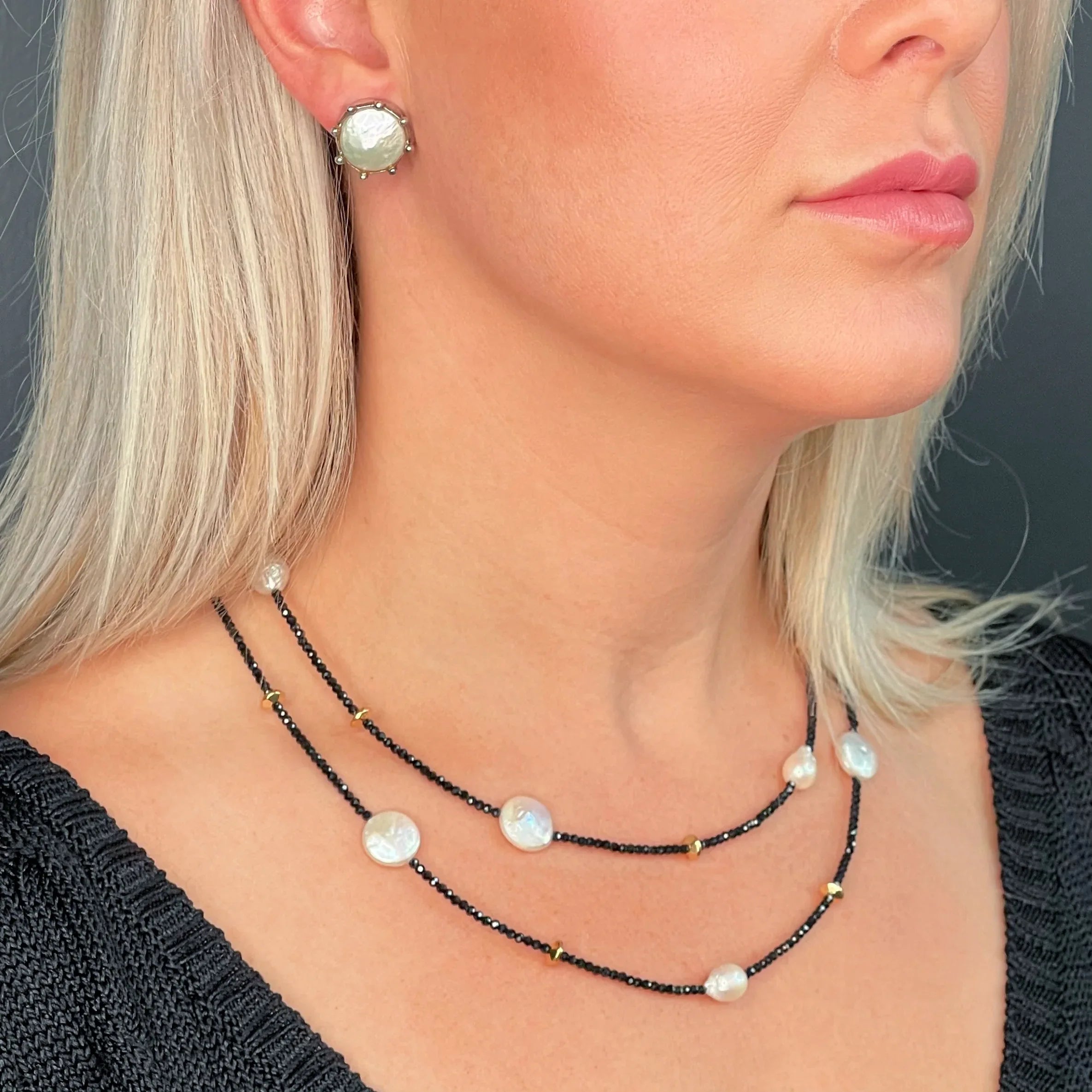 Pearl Spinel and Gold Necklace - Q Evon Fine Jewelry