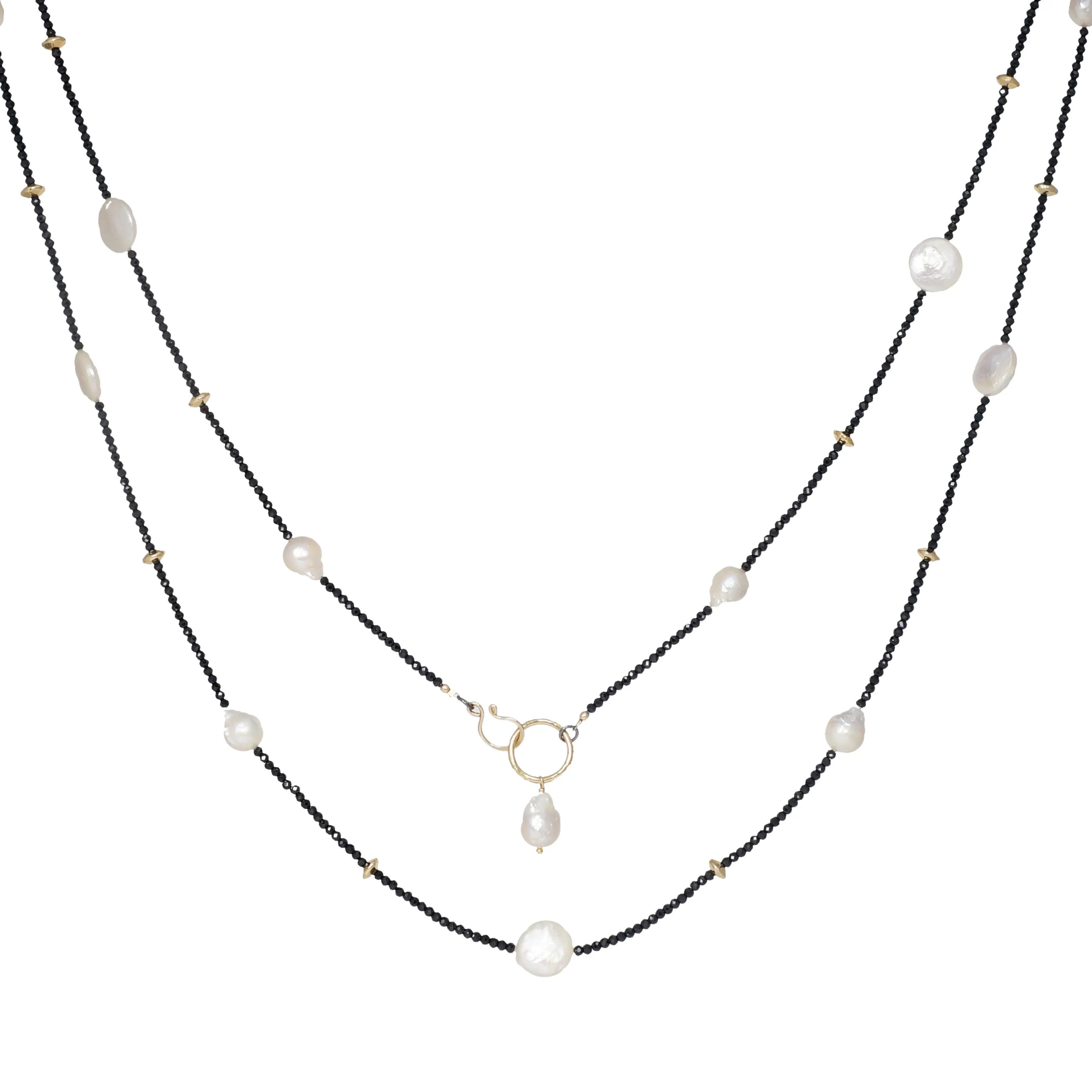 Pearl Spinel and Gold Necklace - Q Evon Fine Jewelry