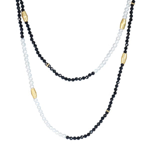 Spinel and Pearl Necklace