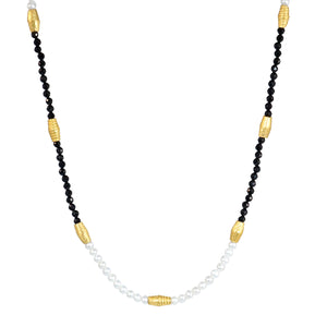 Spinel and Pearl Necklace